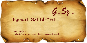 Gyovai Szilárd névjegykártya