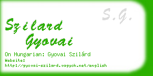 szilard gyovai business card