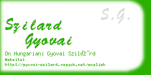 szilard gyovai business card